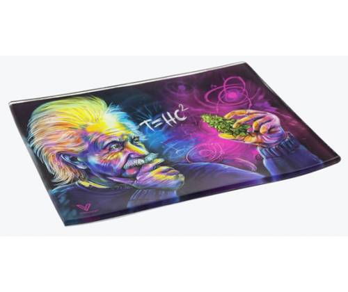 V-Syndicate Γυάλινος Rolling Tray Δίσκος - Einstein T-HC2 - Mini (16x12cm) - Τιμή: 21,00€
