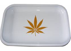 Rolling Tray Δίσκος White Leaf - Medium (29x19cm)