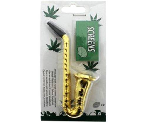 Μεταλλική Πίπα «Σαξόφωνο» - Metal Pipe - Τιμή: 7,90€