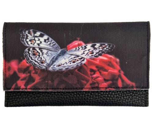 3cats Handmade Faux Leather Tobacco Case - Butterfly Design -  Price: 15,50€