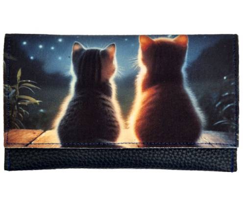 Καπνοθήκη 3cats Χειροποίητη Τεχνόδερμα - Σχέδιο Cats - Τιμή: 15,50€