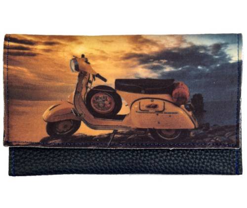 3cats Handmade Faux Leather Cigarette Case - Vespa Design -  Price: 15,50€