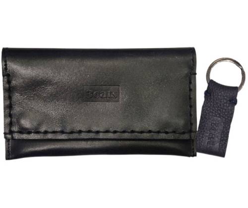 3cats Handmade Genuine Leather Black Tobacco Case - Keychain Gift - Price: 19,00€