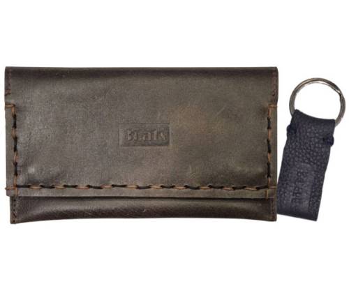 Tobacco Case 3cats Handmade Genuine Leather Brown Dark - Keychain Gift - Price: 19,00€