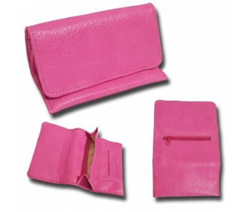 Καπνοθήκη Δερματίνη Ροζ - 30gr - Τιμή: 9,50€