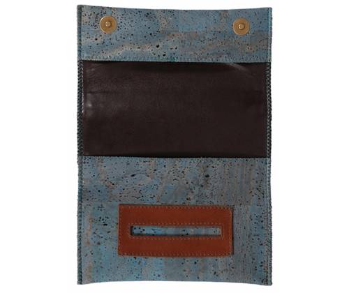 Tobacco Case Djo Faux Leather - Large Cork Blue Light (Α302-6) -  Price: 22,90€