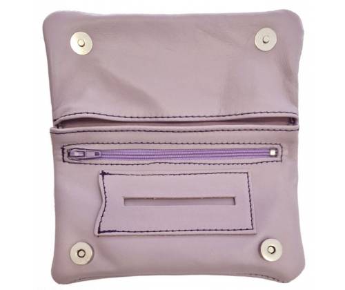 Leon Genuine Leather Handmade Tobacco Case - with Stitched Corners Purple (200201) -  Price: 16,50€