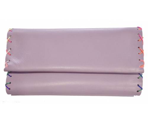 Leon Genuine Leather Handmade Tobacco Case - with Purple Stitching (200210) -  Price: 16,50€