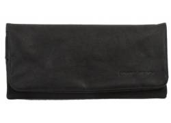 Mario Rossi Καπνοθήκη Γνήσιο Δέρμα - Μεγάλη Μαύρή για Σακουλάκι Καπνού (2681-06BK)