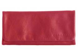 Mario Rossi Καπνοθήκη Γνήσιο Δέρμα - Μεγάλη Κόκκινο για Σακουλάκι Καπνού (2681-06RD)