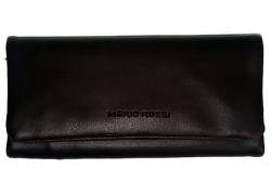 Mario Rossi Καπνοθήκη Τεχνόδερμα Eco - Μεγάλη Μαύρο για Σακουλάκι Καπνού (2681BK-Eco)