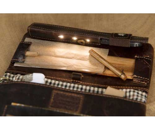 Original Kavatza Πορτοφόλι-Καπνοθήκη Γνήσιο Δέρμα Joint Wallet PWS17 «Havana» με φωτάκια LED - Αυθεντικό Προϊόν - Τιμή: 110,00€