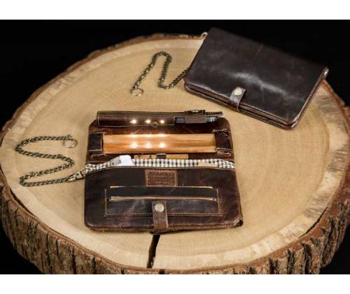 Original Kavatza Πορτοφόλι-Καπνοθήκη Γνήσιο Δέρμα Joint Wallet PWS17 «Havana» με φωτάκια LED - Αυθεντικό Προϊόν - Τιμή: 110,00€