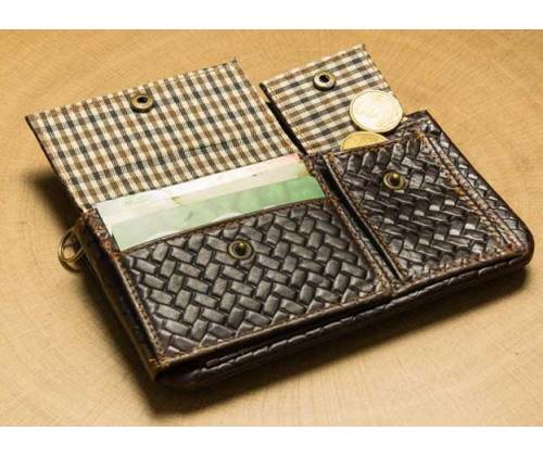 Original Kavatza Πορτοφόλι - Καπνοθήκη Γνήσιο Δέρμα TWS22 «Woven Havana» Small - Αυθεντικό Προϊόν - Τιμή: 69,00€
