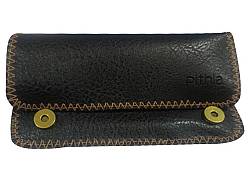 Πυθία Καπνοθήκη Δίχρωμη με Κούμπωμα | Μαύρο-Μαύρο