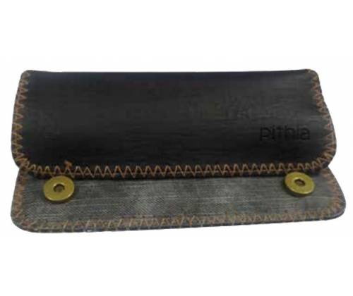 Πυθία Καπνοθήκη Δίχρωμη με Κούμπωμα | Μαύρο-Γκρι - Τιμή: 9,00€