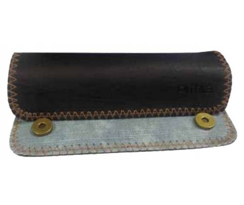 Πυθία Καπνοθήκη Δίχρωμη με Κούμπωμα | Μαύρο-Light Jean - Τιμή: 9,00€