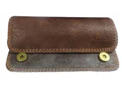 Πυθία Καπνοθήκη Δίχρωμη με Κούμπωμα | Καφέ-Καφέ