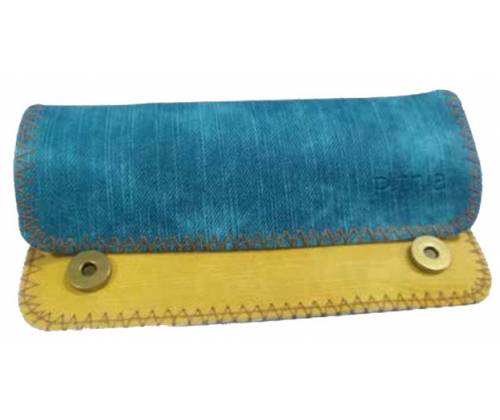 Πυθία Καπνοθήκη Δίχρωμη με Κούμπωμα | Veraman-Κίτρινο - Τιμή: 9,00€