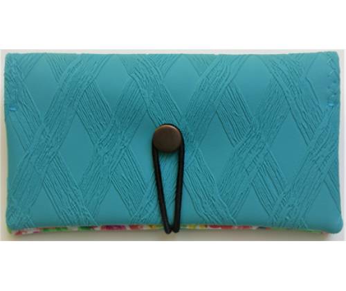 Simona Χειροποίητη Καπνοθήκη Τεχνόδερμα - Γαλάζιο diagonal - Τιμή: 11,00€