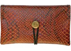 Simona Χειροποίητη Καπνοθήκη Δέρμα Φιδιού Καφέ