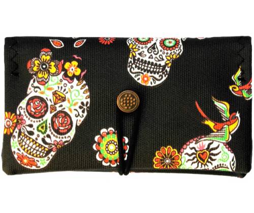 Simona Χειροποίητη Καπνοθήκη Τεχνόδερμα - Mexican Skulls - Τιμή: 11,00€
