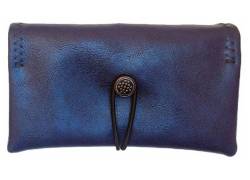 Simona Χειροποίητη Καπνοθήκη Τεχνόδερμα - Μπλε Σκούρο