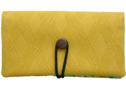 Simona Χειροποίητη Καπνοθήκη Τεχνόδερμα - Κίτρινο diagonal