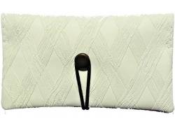 Simona Χειροποίητη Καπνοθήκη Τεχνόδερμα - Λευκό diagonal