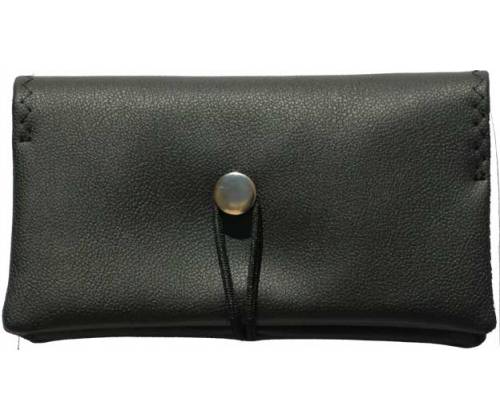 Simona Χειροποίητη Καπνοθήκη Τεχνόδερμα - Μαύρο Ματ - Τιμή: 11,00€