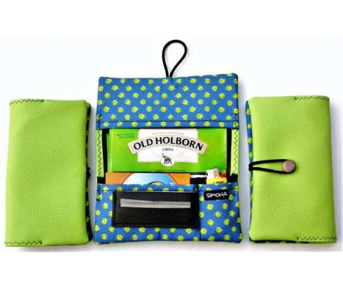 Simona Χειροποίητη Καπνοθήκη Τεχνόδερμα - Λαχανί - Τιμή: 11,00€