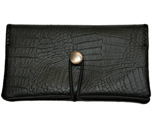 Simona Χειροποίητη Καπνοθήκη - Μαύρο Crocodile - Τιμή: 11,00€