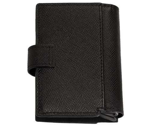 Zippo Καρτοθήκη Δερμάτινη Saffiano Flip με Μηχανισμό Slide για Κάρτες - Μαύρο (2007074) - Τιμή: 38,00€