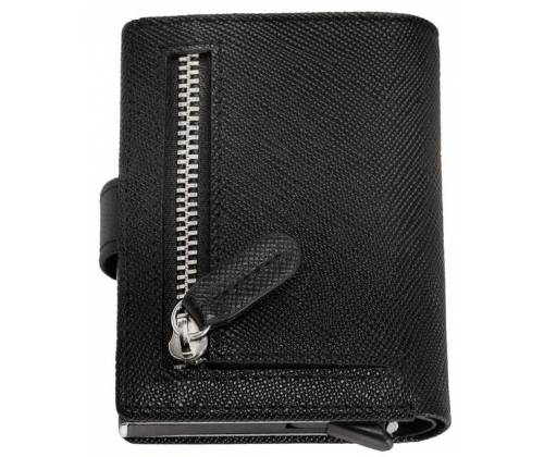 Zippo Πορτοφόλι Ανδρικό Δερμάτινο Saffiano Flip One με Μηχανισμό Slide για Κάρτες - Μαύρο (2007083) - Τιμή: 39,90€