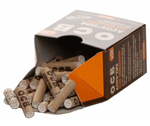 Φίλτρο OCB Slim Unbleached 50 Ενεργού Ανθρακα 7mm - Τιμή: 7,20€