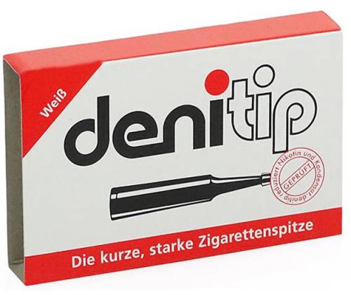 Denicotea Πιπάκι Τσιγάρου Denitip Μιας Χρήσης Regular 8mm Λευκό - Μήκος 6cm - Τιμή: 2,95€