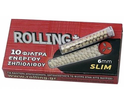 Ανταλλακτικά Φιλτράκια Rolling 6mm Ενεργό Σηπιόλιθο (46002) - Τιμή: 1,15€