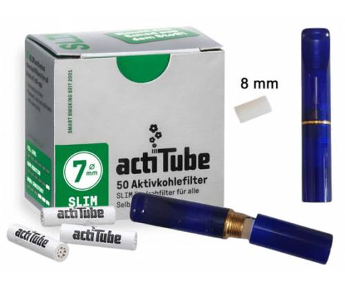 GG Acrylic Cigarette Pipe for Filter ActiTube 7mm - Regular 8mm - Blue -  Price: 15,50€