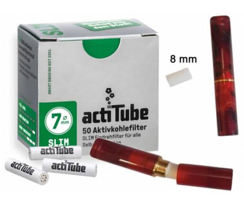 GG Acrylic Cigarette Pipe for Filter ActiTube 7mm - Regular 8mm - Brown -  Price: 15,50€
