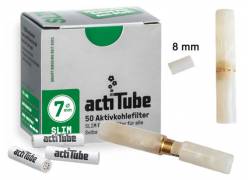GG Acrylic Cigarette Pipe for Filter ActiTube 7mm - Regular 8mm - White