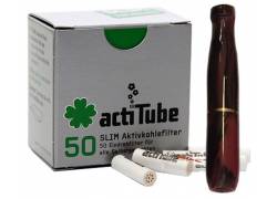 Pipex Acrylic Cigarette Pipe for Replacement Filter ActiTube 7mm - Extra Slim 5.7mm - Dark Brown