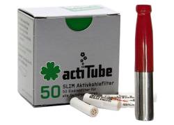 Pipex Acrylic Cigarette Pipe for Replacement Filter ActiTube 7mm - Regular 8mm - Red