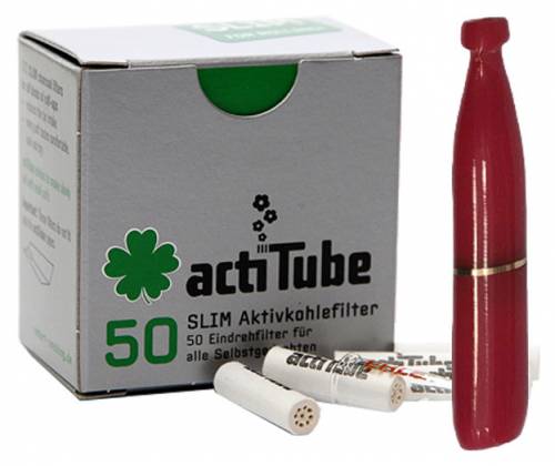 Pipex Acrylic Cigarette Pipe for Replacement Filter ActiTube 7mm - Slim 6mm - Red Matt -  Price: 17,30€