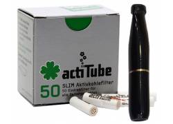 Pipex Acrylic Cigarette Pipe for Replacement Filter ActiTube 7mm - Extra Slim 5.7mm - Black