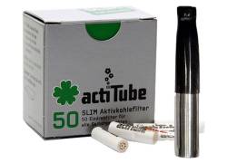 Pipex Acrylic Cigarette Pipe for Replacement Filter ActiTube 7mm - Regular 8mm - Black