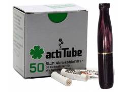 Pipex Acrylic Cigarette Pipe for Replacement Filter ActiTube 7mm - Extra Slim 5.7mm - Purple