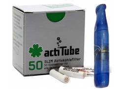 Pipex Acrylic Cigarette Pipe for Replacement Filter ActiTube 7mm - Extra Slim 5.7mm - Light Blue