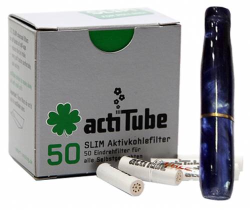 Pipex Acrylic Cigarette Pipe for Replacement Filter ActiTube 7mm - Extra Slim 5.7mm - Dark Blue -  Price: 17,30€
