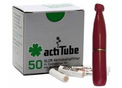 Pipex Acrylic Cigarette Pipe for Replacement Filter ActiTube 7mm - Extra Slim 5.7mm - Bordeaux Matt