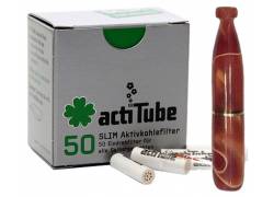 Pipex Acrylic Cigarette Pipe for Replacement Filter ActiTube 7mm - Extra Slim 5.7mm - Dark Orange